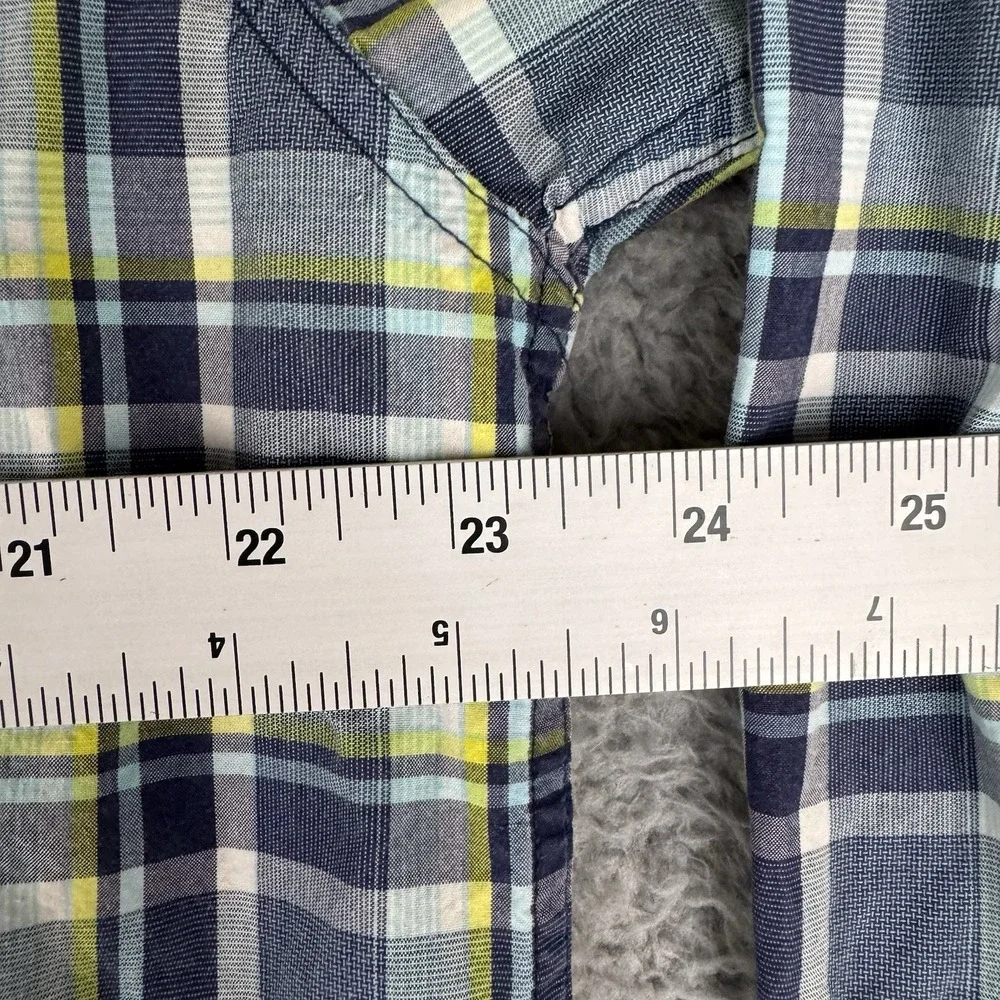 Cinch Shirt Mens Medium Blue Yellow‎ Button Up Western Cowboy Workwear Plaid